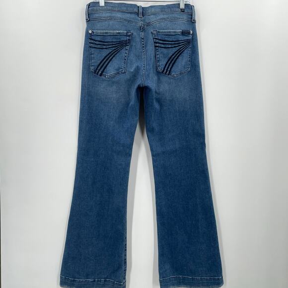 7 For All Mankind Tailorless Dojo Jeans Wide-Leg Flare, Sz. 31 *READ* - Picture 1 of 15